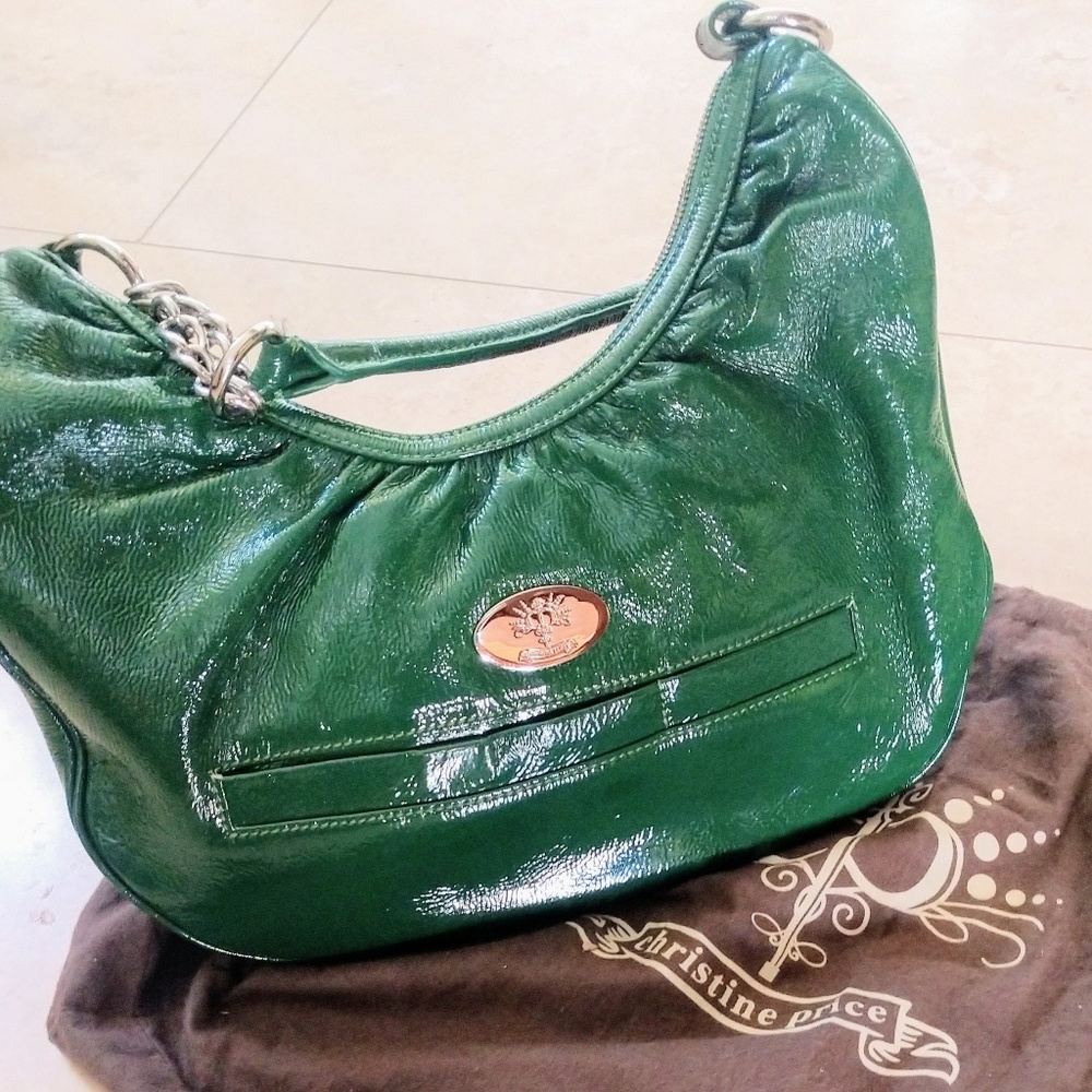 Kelly Green, Wipable Hobo-style Purse